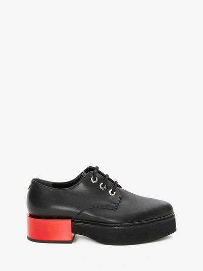 Alexander Mcqueen Metallic Heel Creeper In Black/multicolor