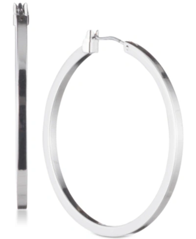 Dkny Thin Hoop Earrings, Created For Macy's In Silver