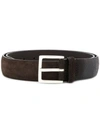 Orciani Textured Buckle Belt In Brown