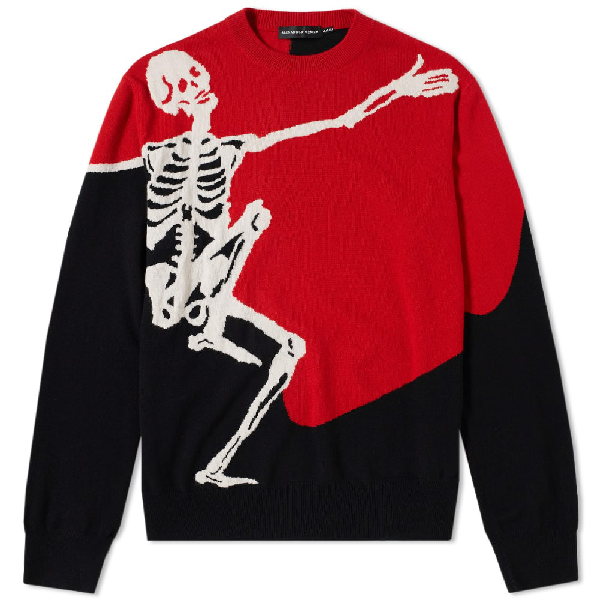 Alexander McQueen Dancing Skeleton-intarsia Wool-blend 