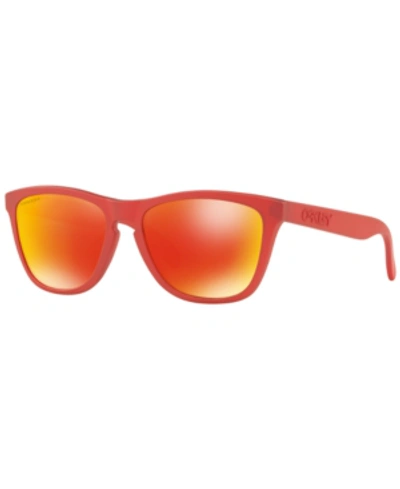 Oakley Men's Frogskins Prizm Sunglasses, 55mm In Red/ Ruby