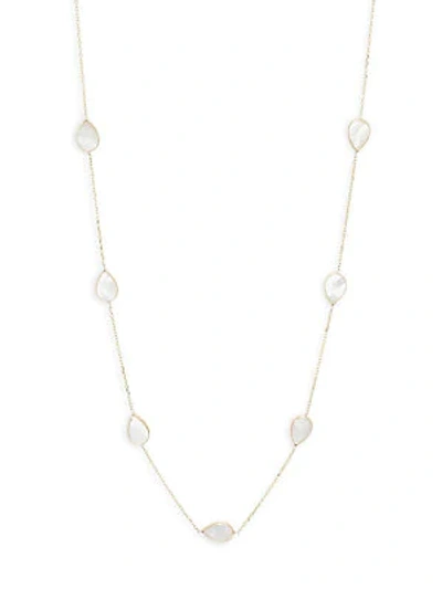 Saks Fifth Avenue Mother-of-pearl Teardrop Single Strand Necklace