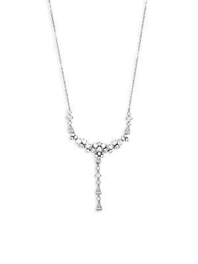 Adriana Orsini Crystal Pendant Necklace In Silver