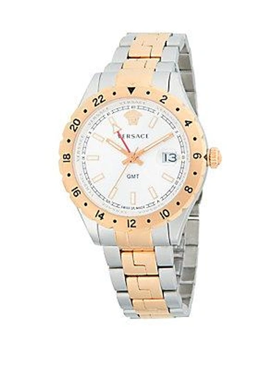 Versace Stainless Steel Two-tone Bracelet Watch In Silver/gold