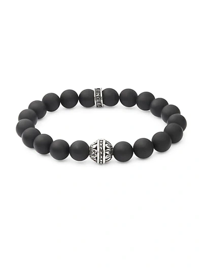 King Baby Studio Black Onyx And Sterling Silver Bracelet