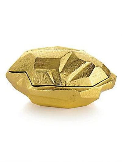 Michael Aram Rock Sculptural Box In Gold