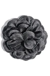 Hook + Albert Large Lapel Flower In Black