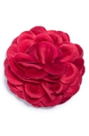 Hook + Albert Large Lapel Flower In Red