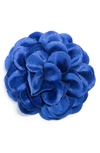 Hook + Albert Large Lapel Flower In Blue