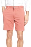 Bonobos Stretch Washed Chino 7-inch Shorts In Rich Coral