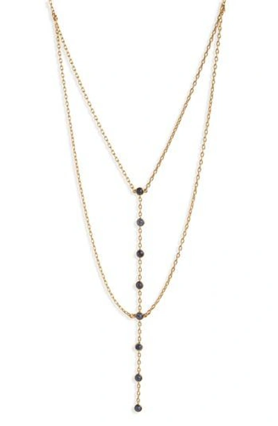 Madewell Nuit Layered Lariat Necklace In Gold Ox