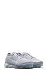 Nike Air Vapormax Flyknit Running Shoe In Platinum/ White/ Wolf Grey