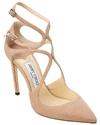 Jimmy Choo Women's Lancer 100 Strappy Pointed-toe Pumps In Pink