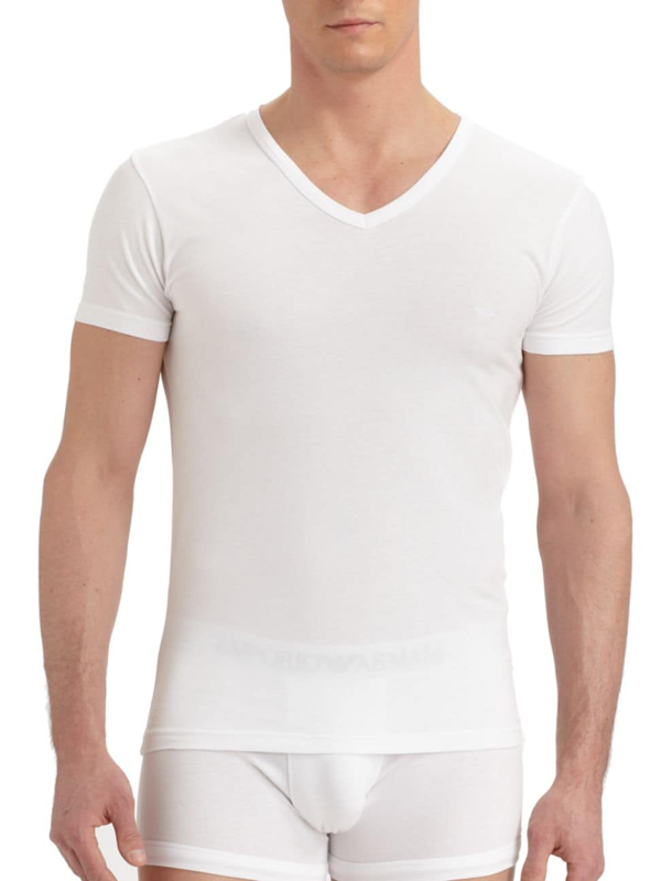 Emporio Armani Pack Of Two Crewneck Cotton-jersey T-shirts In White ...