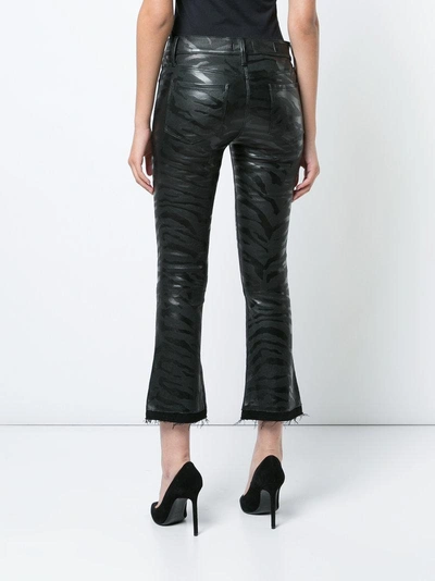 Rta Cropped Kiki Zebra Jeans In Black