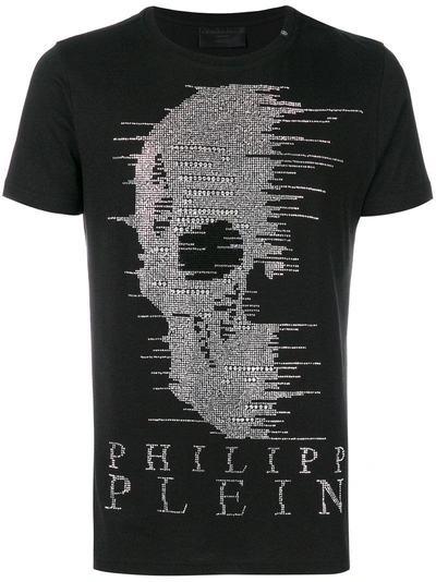 Philipp Plein Skull Embellished T In Nero Bianco