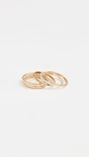 Madewell Delicate Stacking Ring Set In Mixed Metal