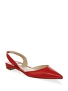 Paul Andrew Rhea Leather Slingback Flats In Red