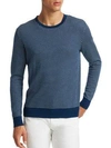 Michael Kors Square Jacquard Sweater In Admiral Blue