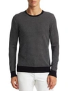 Michael Kors Square Jacquard Sweater In Black