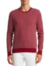 Michael Kors Square Jacquard Sweater In Garnet Red