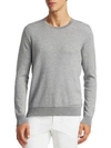 Michael Kors Square Jacquard Sweater In Heather Grey