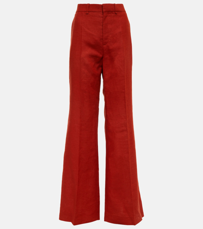 Chloé Flared Trousers In Peppery Red
