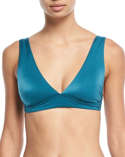 Luxe By Lisa Vogel Wide-strap Solid Swim Top