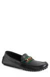 Gucci Ayrton Horsebit Web Driving Loafer In Black