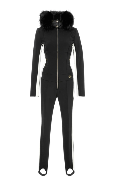 Bogner Fur-trimmed Shell Ski Suit In Black