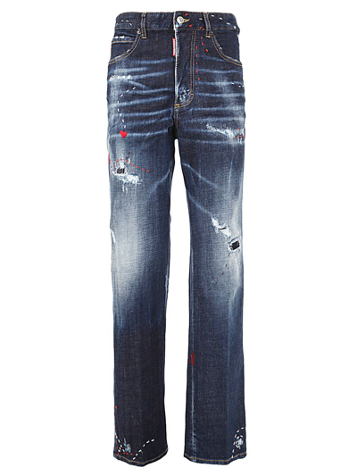 Dsquared2 Roadie Jeans In Blue Navy