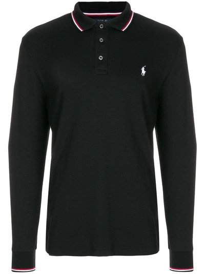Polo Ralph Lauren Stripe Tipped Polo Shirt - Black