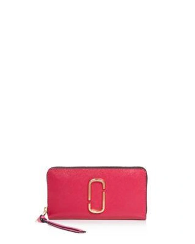 Marc Jacobs Snapshot Standard Leather Continental Wallet In Hibiscus Multi/gold