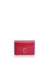 Marc Jacobs Snapshot Color-block Leather Card Case In Hibiscus Multi