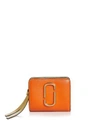 Marc Jacobs Snapshot Mini Leather Wallet In New Orange Multi/gold