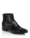 Alberto Fermani Women's Bellina Leather Low Heel Booties In Nero Black