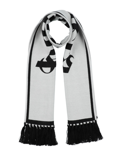 Palm Angels Logo Intarsia Scarf In Black