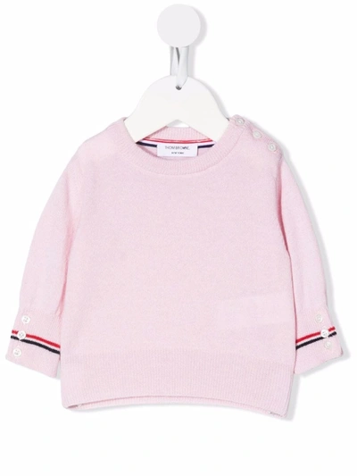 Thom Browne Babies' Infant Knitted Jumper In Pink