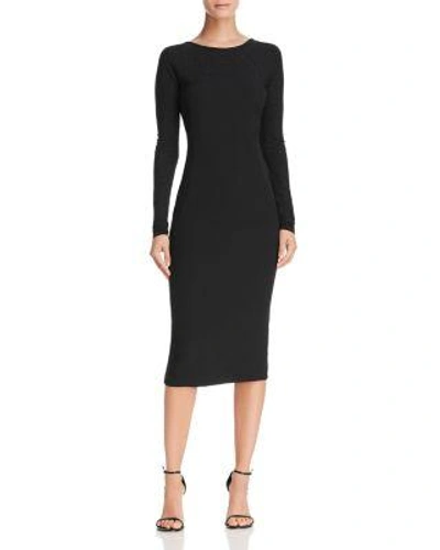 Donna Karan New York V-back Sheath Dress In Black