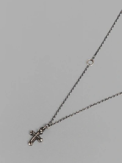 Werkstatt:münchen Werkstatt Munchen Silver Mini Chain Cross Necklace In Chain Length 64cm