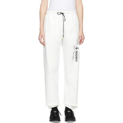 Adidas Originals By Alexander Wang Adidas By Alexander Wang Graphic Joggers In White In Core White