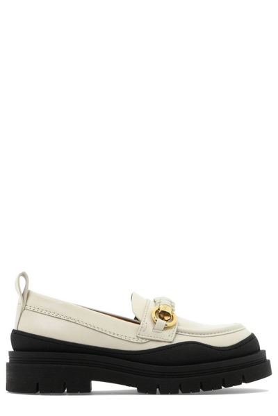 See By Chloé Lylia Leather Lug-sole Loafers In White