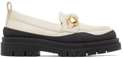 See By Chloé Lylia Leather Lug-sole Loafers In Ivory