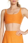 Outdoor Voices Double Time Mélange Sports Bra In Canyon