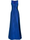 Tufi Duek Silk Gown In Blue
