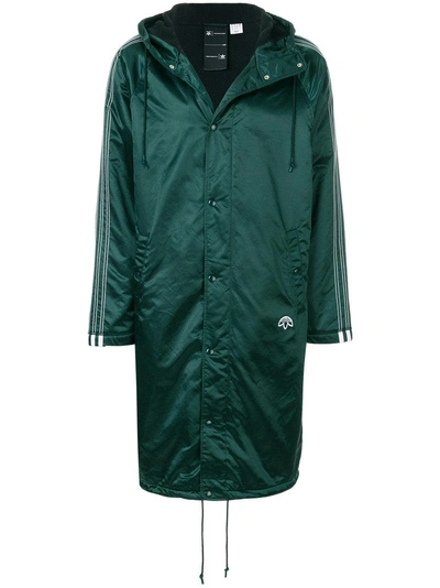 Adidas Originals By Alexander Wang Long Length Stadium Jacket In Green