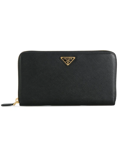 Prada Saffiano Zip Wallet