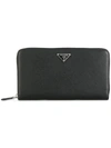 Prada Saffiano Zip Wallet