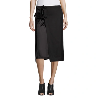 Maison Margiela Side Tie Skirt In Black