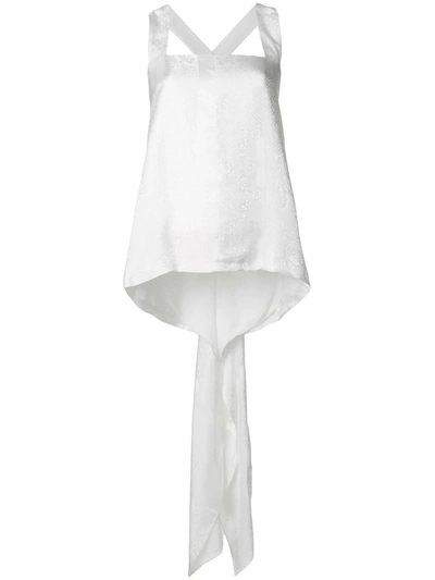 Givenchy Square-neck Jacquard-satin Top In Offwhite